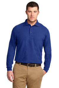 Mens Long Sleeve Silk Touch™ Polo w/ Logo & Name